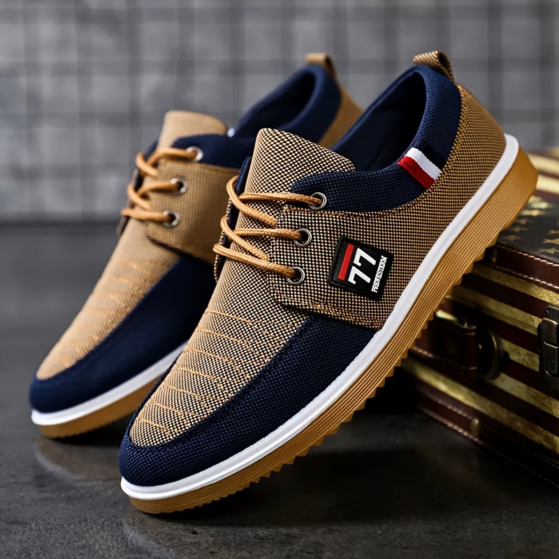 Новые модные стильные мужские  – обзор и цена Knit Fabric Lace Up Sneakers