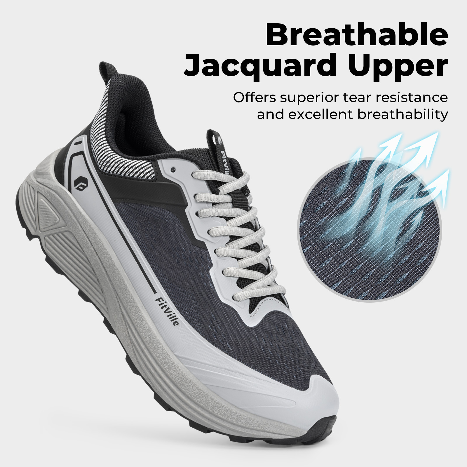 Кроссовки FitVille Wide Sports – обзор и цена Anti Slip Trail Running Sneakers