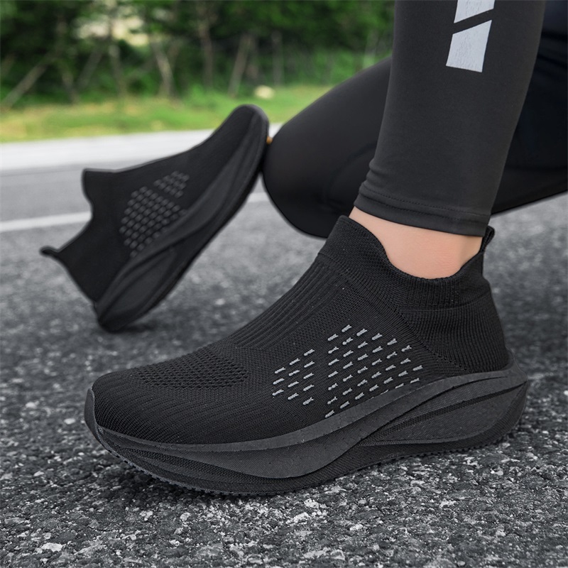 Унисекс кроссовки-носки для бе – обзор и цена Knit Fabric Lace Up Sneakers